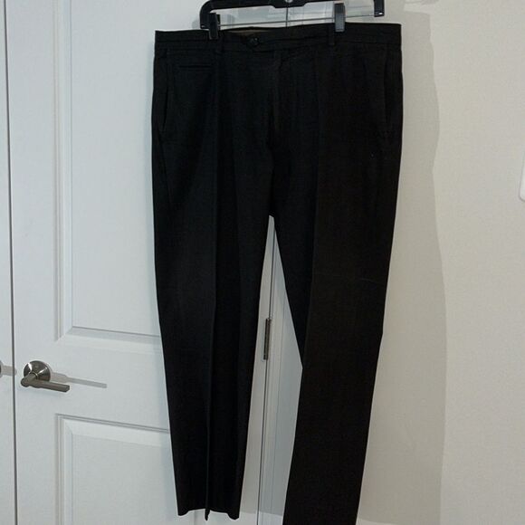 Poly Blend Flat front Haggar originals Traveller Travel pants Trousers 38/30 - Picture 1 of 5
